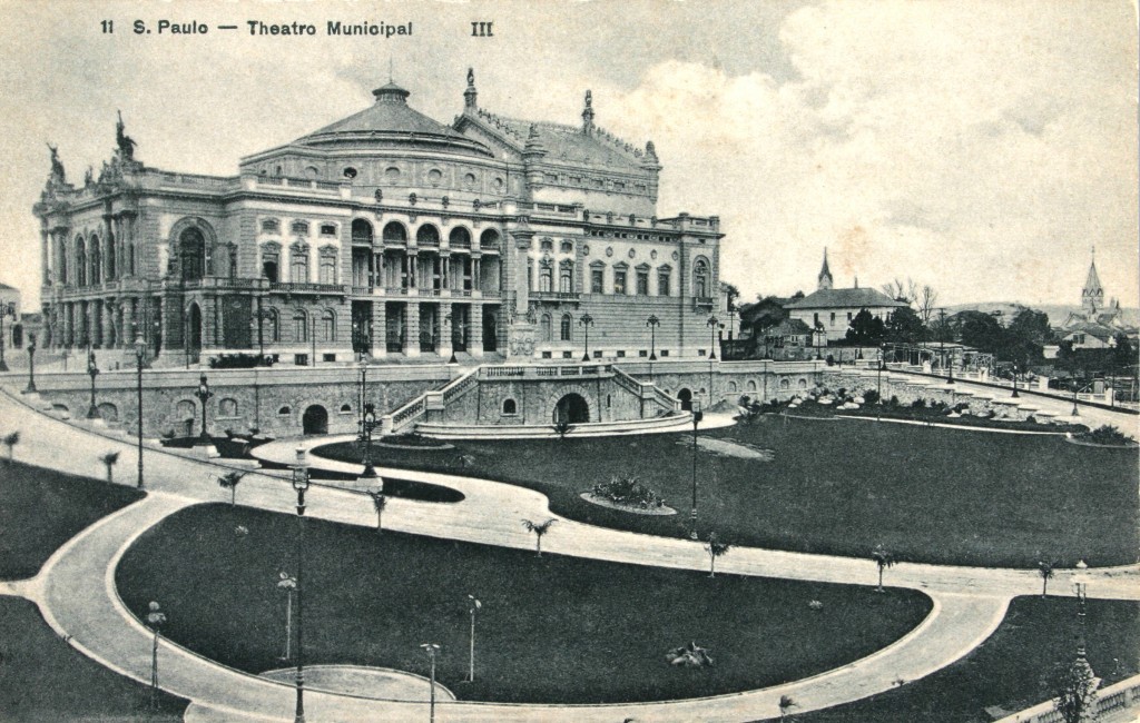 O Municipal de São Paulo, em vista do início do século XX (foto do sítio do Teatro)